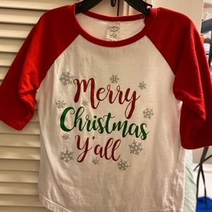 Merry Christmas Y’all Tee Shirt, Size 4T